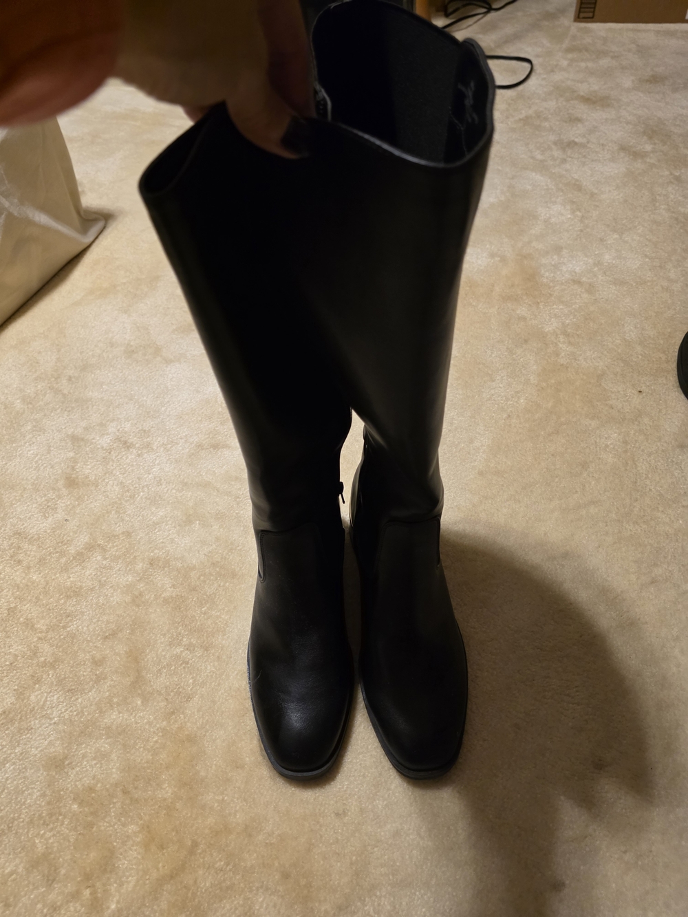 UNISA Black Knee High Boots Women’s Size 9 NEW Never Worn Gold Detail